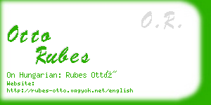 otto rubes business card